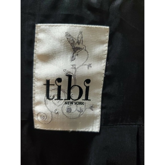 Tibi Newyork Women's Black 100% Cotton Long Sleeve Single Breasted Jacket Blazer - Picture 8 of 12